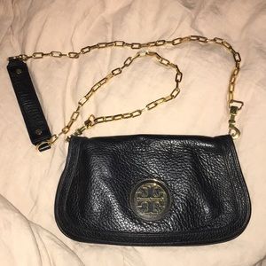 Tory Burch Black Amanda Logo Crossbody/Clutch